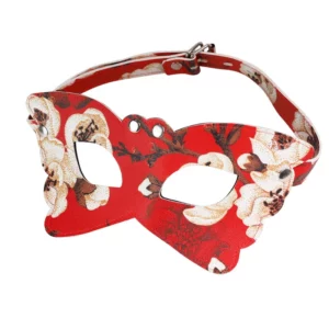 眼罩，sm眼罩 - 彩蝶紅色眼罩 (1)